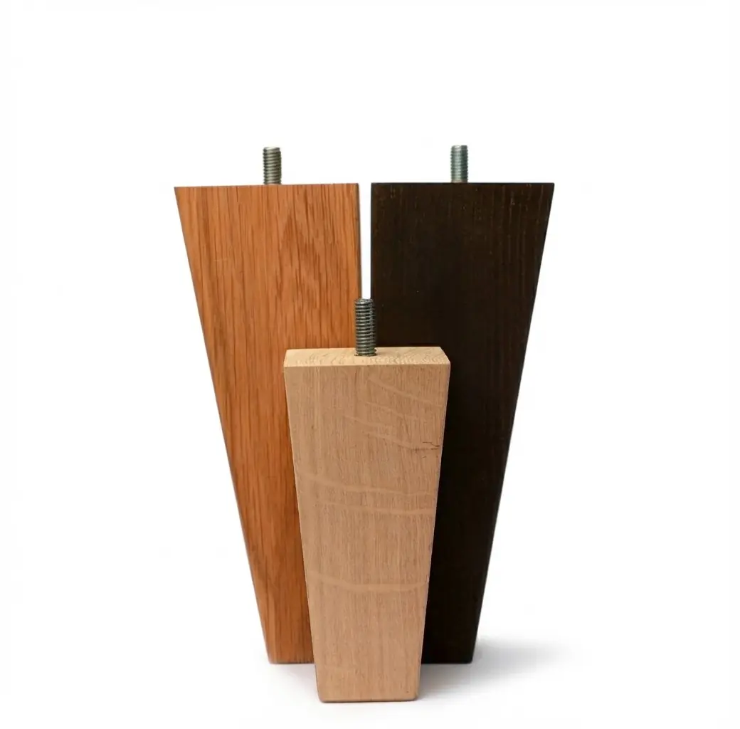 Pyramid shaped oak furniture legs