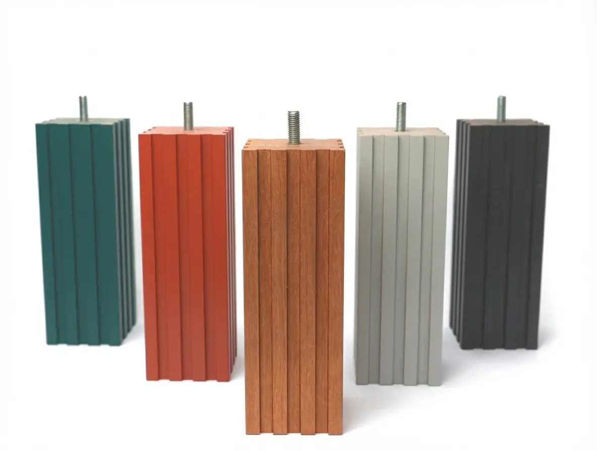 Rectangular wooden furniture legs in several finishes